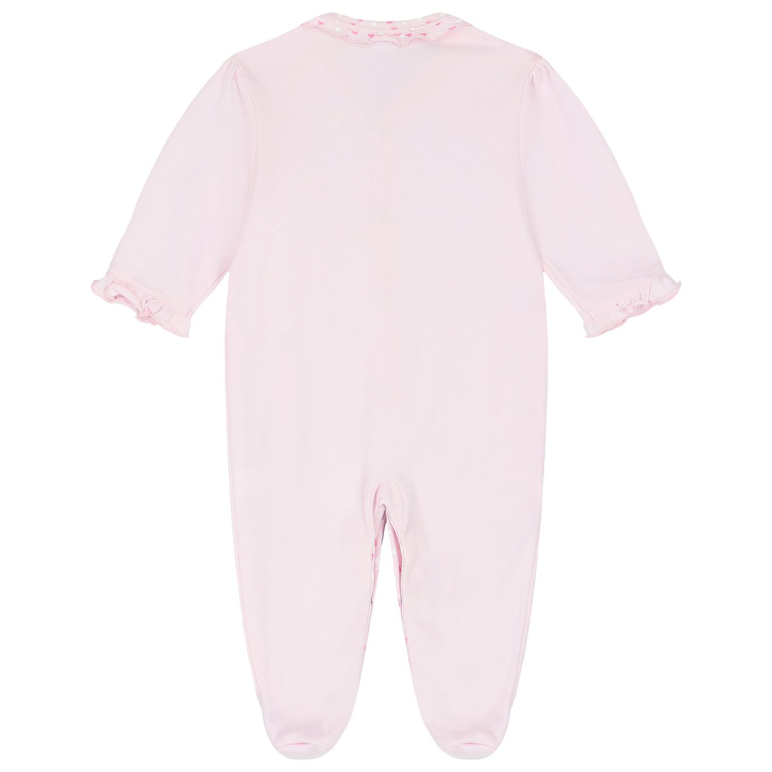 Baby Girls Pink Ruffled Babygrow, 2, hi-res image number null