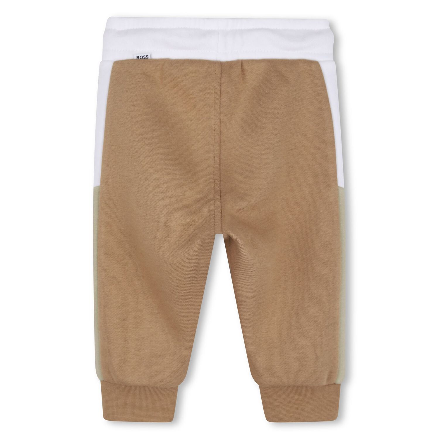 Younger Boys Beige Logo Joggers, 1, hi-res