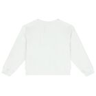 Girls White Logo Sweatshirt, 1, hi-res