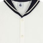 Baby Girls White & Navy Blue Blouse Set, 1, hi-res