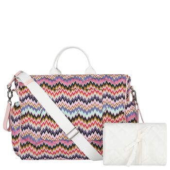Baby Girls Multi-Coloured Zigzag Changing Bag