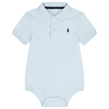 Baby Boys Blue Logo Bodysuit