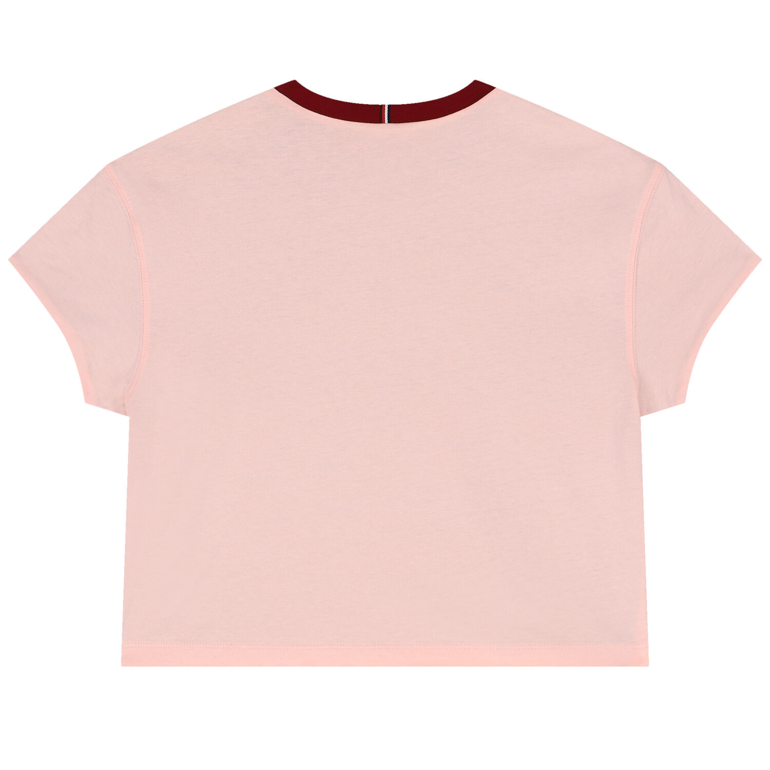 تيشيرت بنات بوجهين بالشعار باللون الوردى والعنابى, 1, hi-res