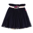Girls Navy Blue Glitter Tulle Skirt, 1, hi-res