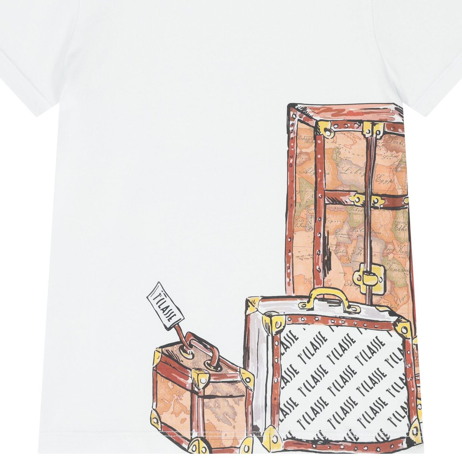 Boys White Suitcase T-Shirt, 1, hi-res