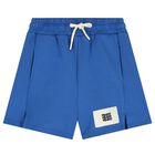 Boys Blue Logo Shorts, 2, hi-res