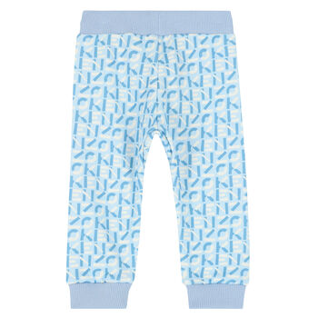 Younger Boys Blue Logo Joggers