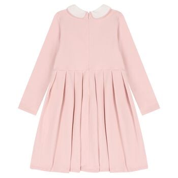 Girls Pink Pleated Dress