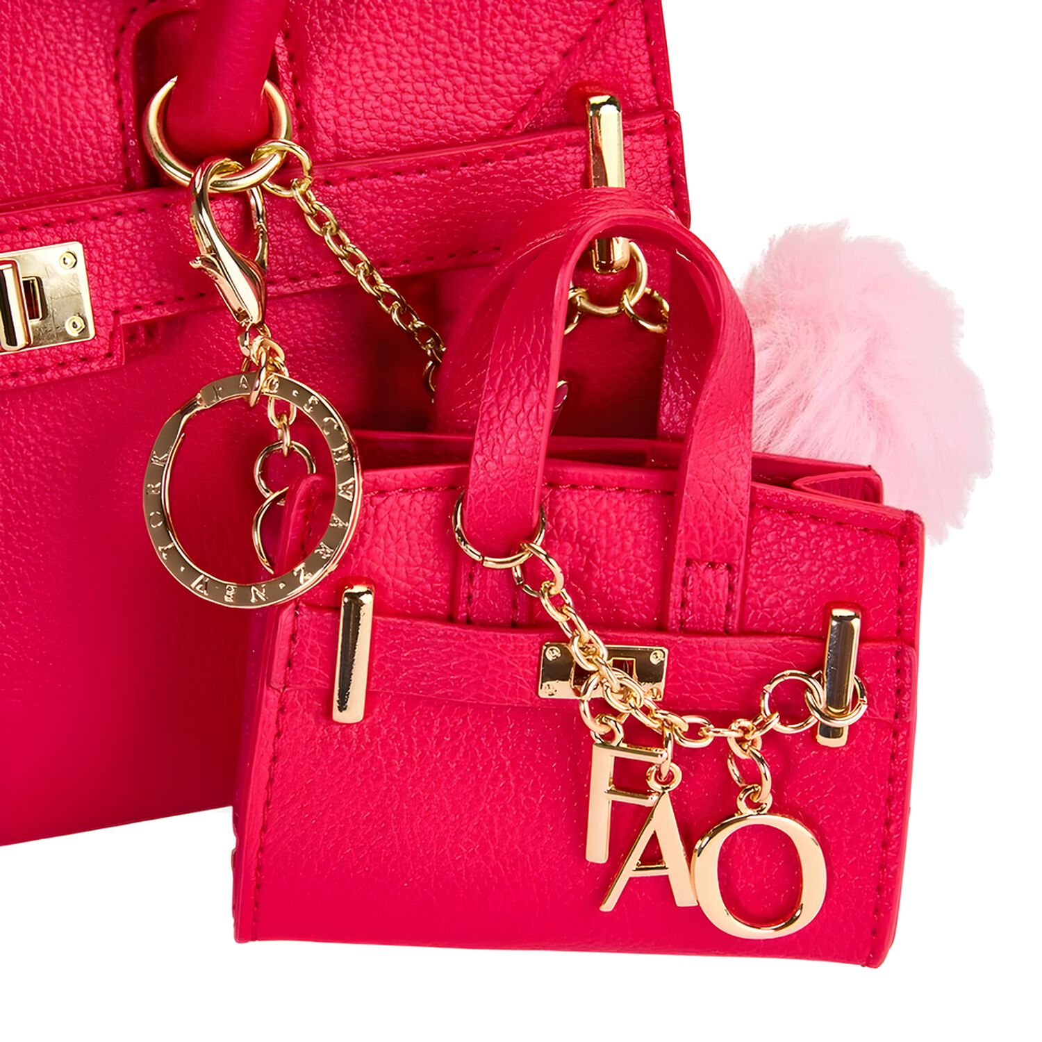 Girls Pink Mini Tote Bag Keychain ( 10CM ), 1, hi-res