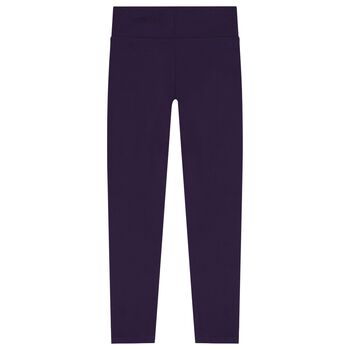 Girls Purple Disney Logo Leggings