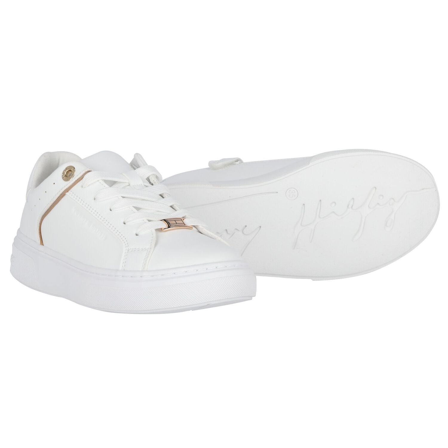 White Logo Trainers, 1, hi-res
