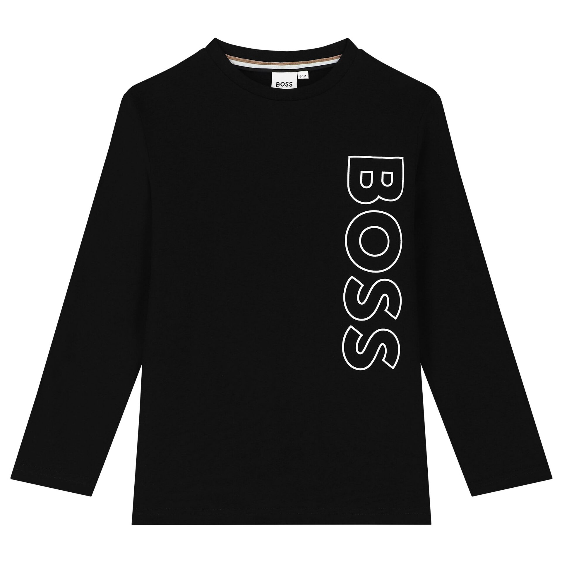 Boys black shop long sleeve top