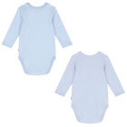 Baby Boys Blue Logo Bodysuits ( 2 Pack ), 1, hi-res