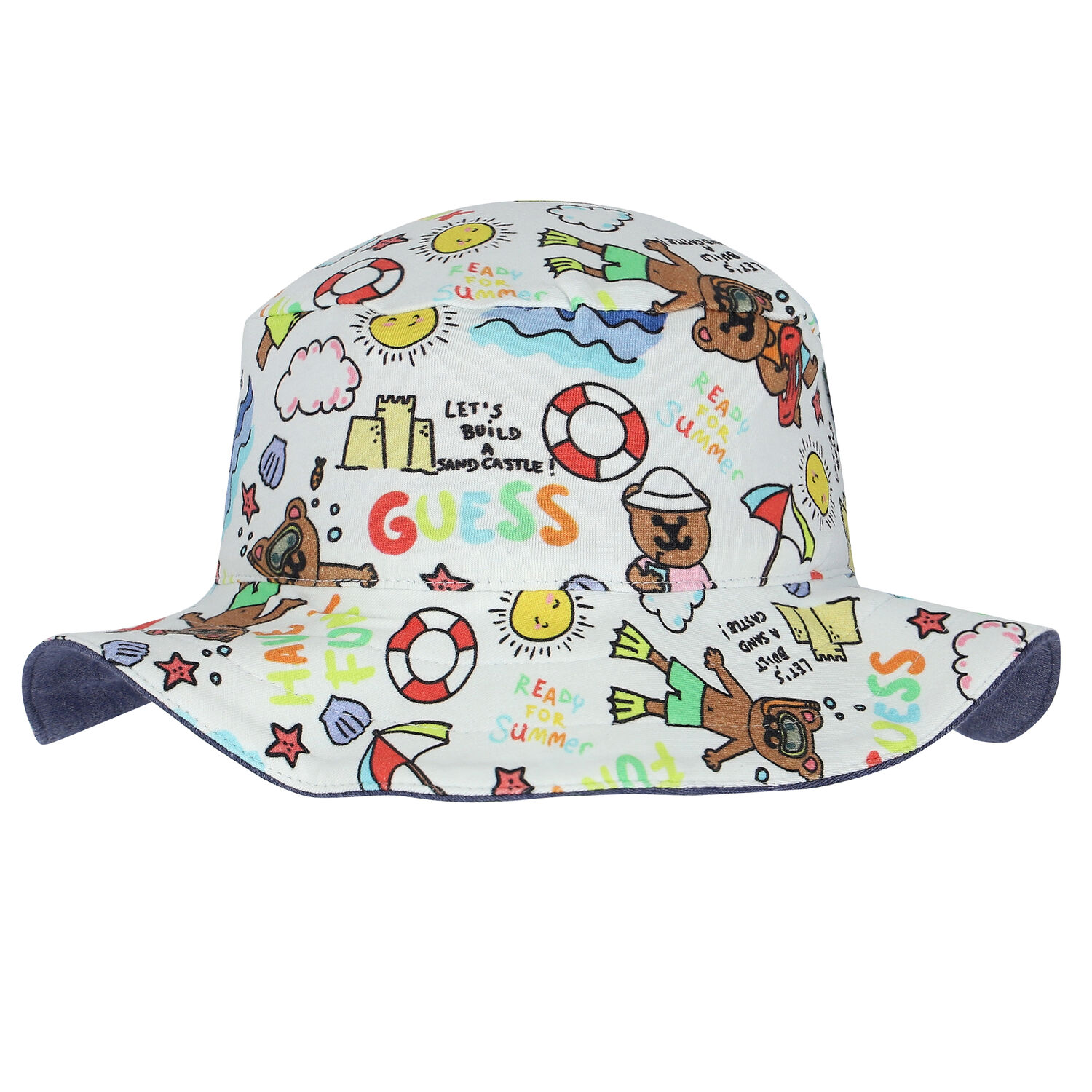 Blue & White Reversible Logo Hat, 1, hi-res