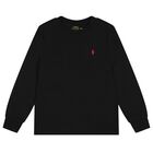 Boys Black Logo Long Sleeve, 1, hi-res