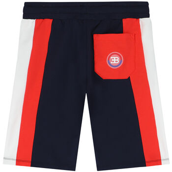 Boys Navy Blue Logo Shorts