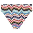 Girls Multi-Coloured Zigzag Print Bikini, 1, hi-res