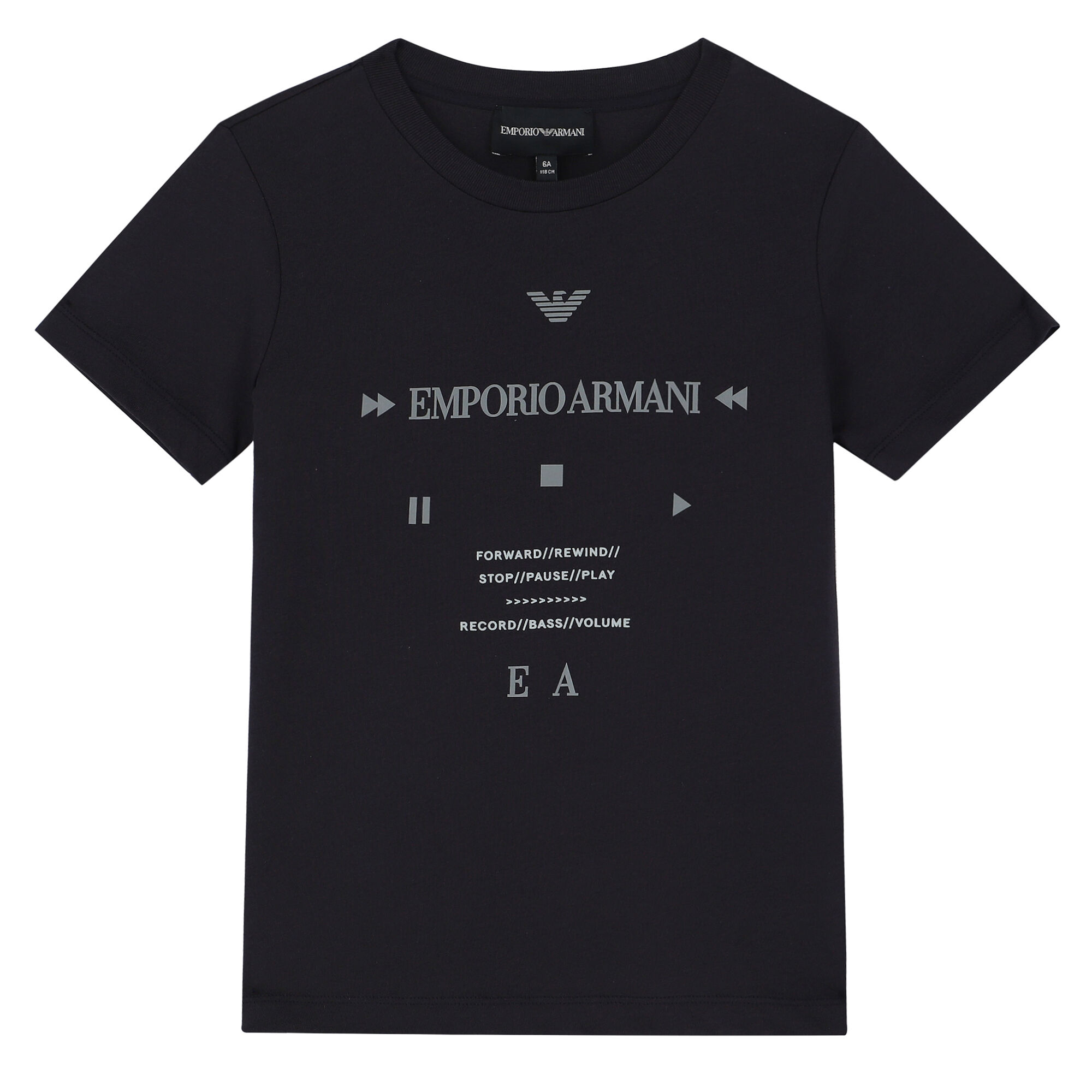 Emporio Armani Boys White, Black & Blue Logo T-Shirts ( 3