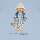 Girls Blue Polo Bear T-Shirt, 1, hi-res