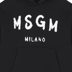 Black Logo Hooded Top, 2, hi-res