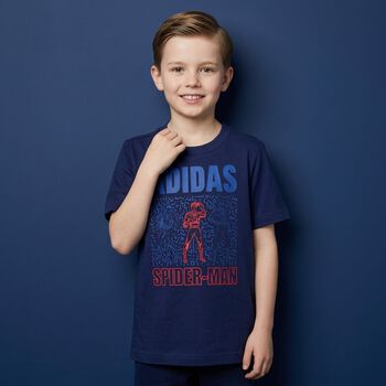 Boys Blue Logo Marvel T-Shirt