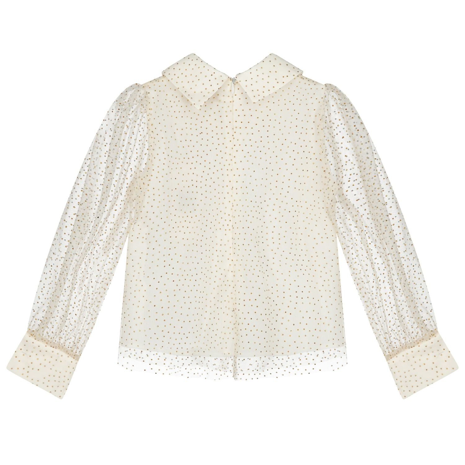 Girls Ivory & Gold Embellished Skirt Set, 1, hi-res