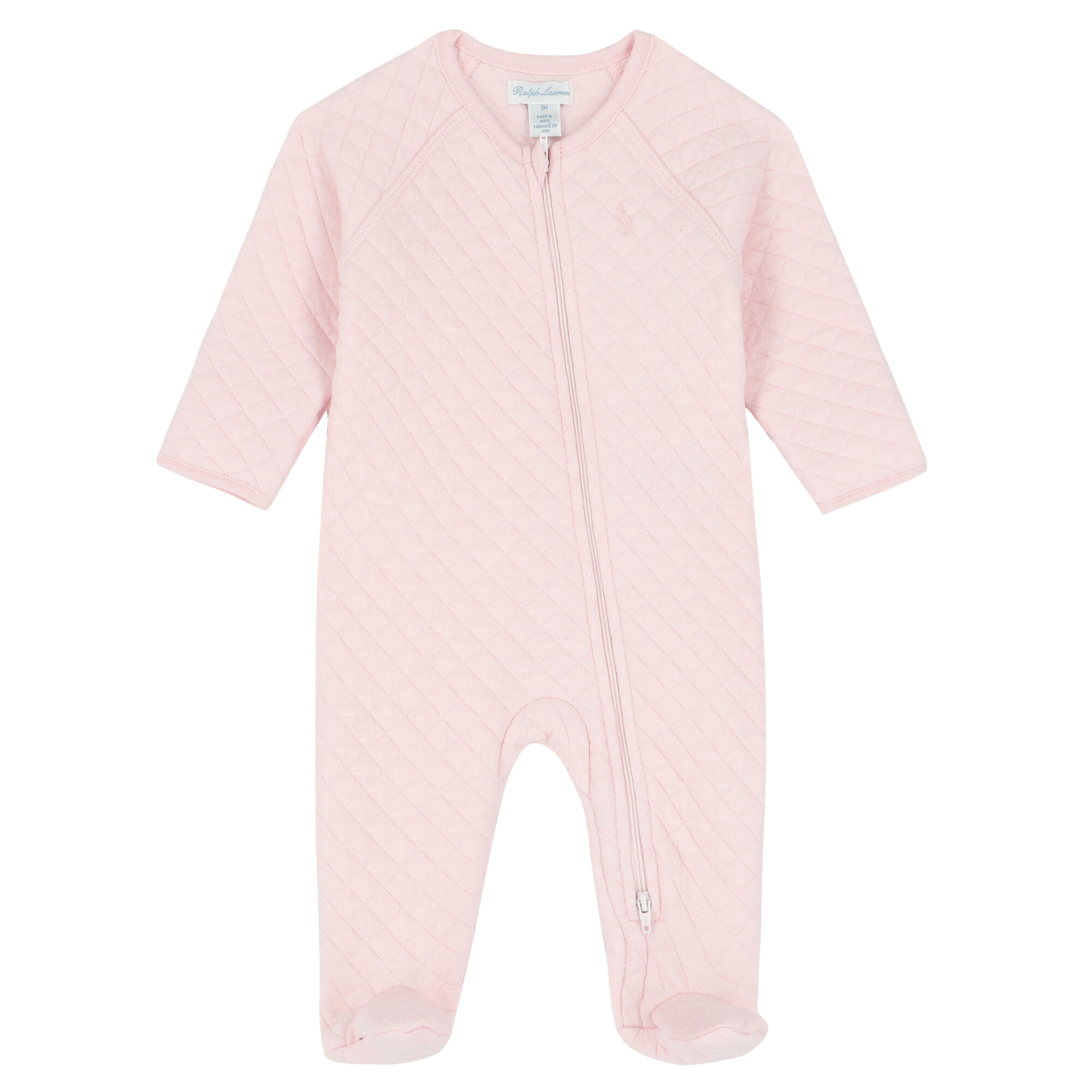 Pink ralph lauren baby grow best sale