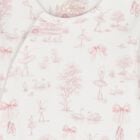 Baby Girls White & Pink Swan Babygrow, 1, hi-res