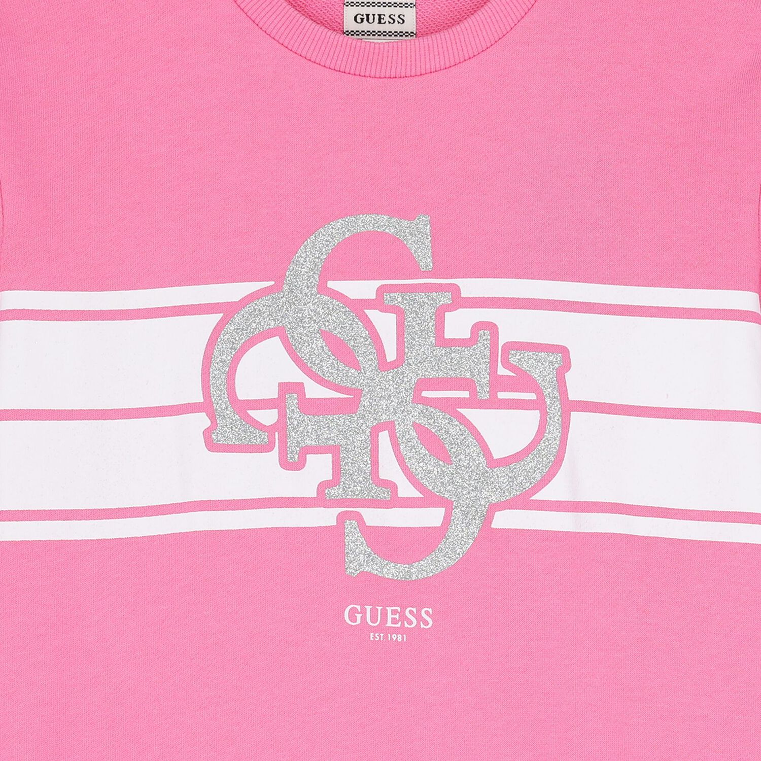 Girls Pink Logo Sweatshirt Dress, 1, hi-res image number null