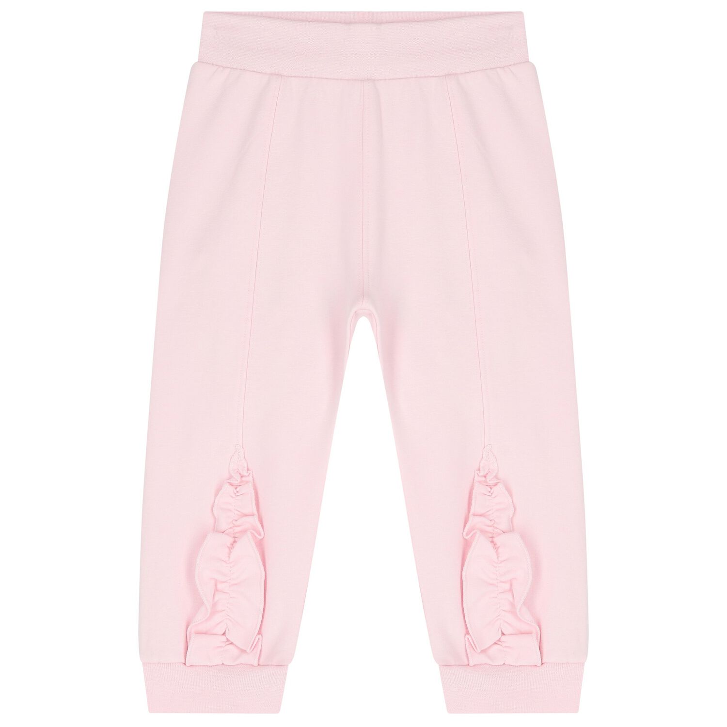 Younger Girls Pink Ruffle Joggers, 1, hi-res image number null