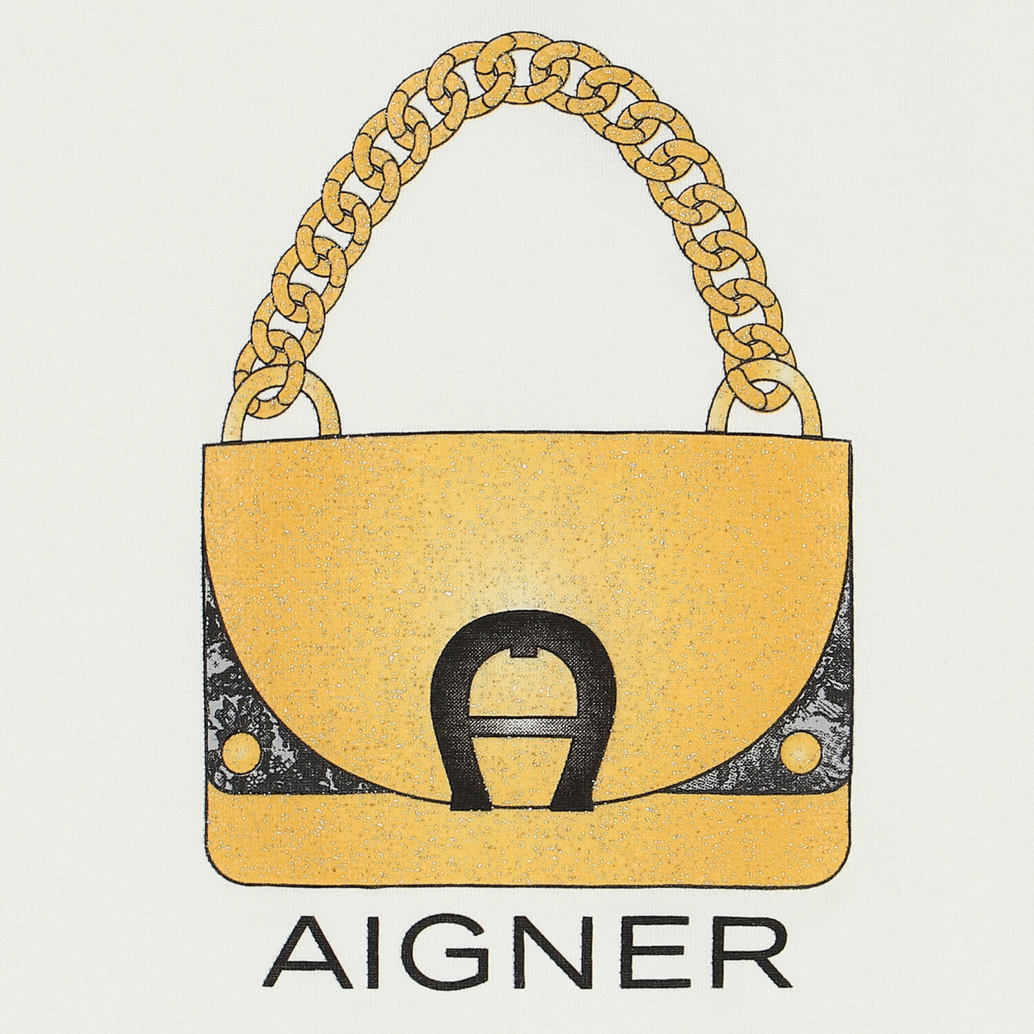 تيشيرت بالشعار باللون العاجي للبنات, 1, hi-res