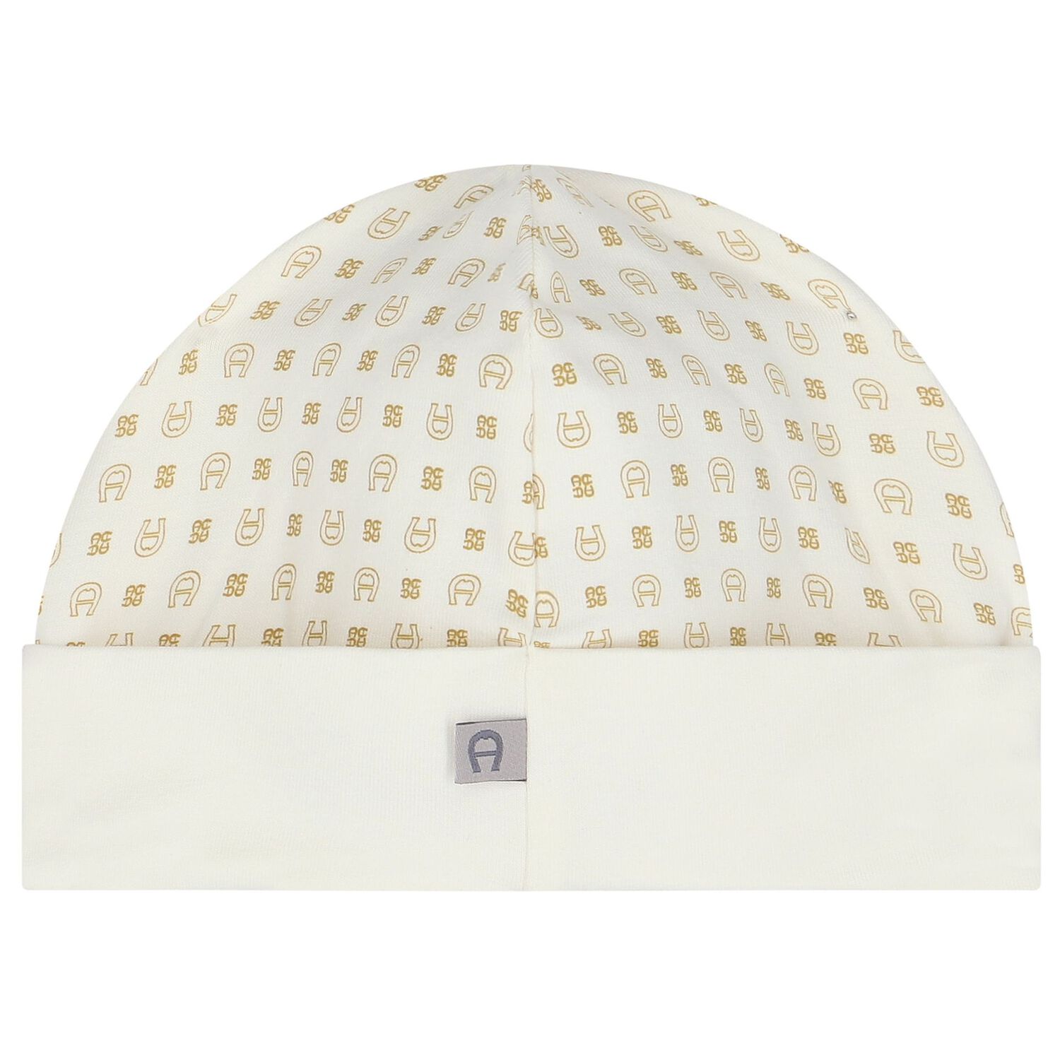 Ivory & Gold Logo Baby Hat, 1, hi-res