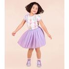Girls Ivory & Purple Tulle Dress, 1, hi-res