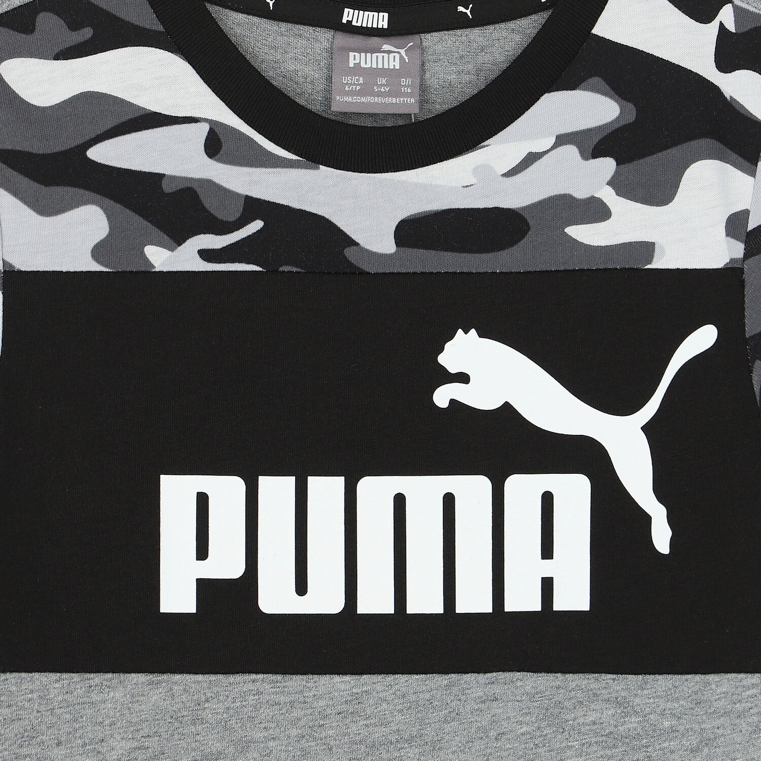 تيشيرت بالشعار باللون الأسود والرمادي للأولاد, 1, hi-res image number null