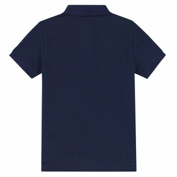 Boys Navy Logo Polo Shirt