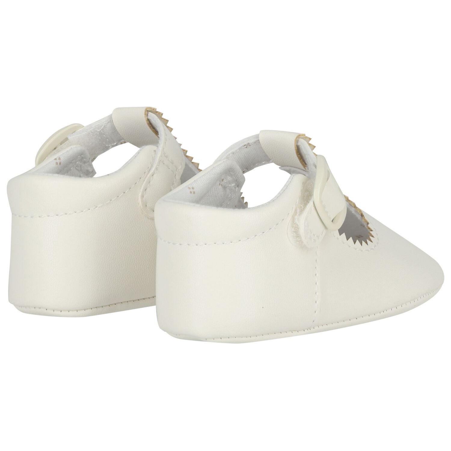 Ivory Leather Pre Walker Shoes, 2, hi-res