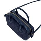 Girls Navy Blue Faux Fur & Leather Handbag, 3, hi-res
