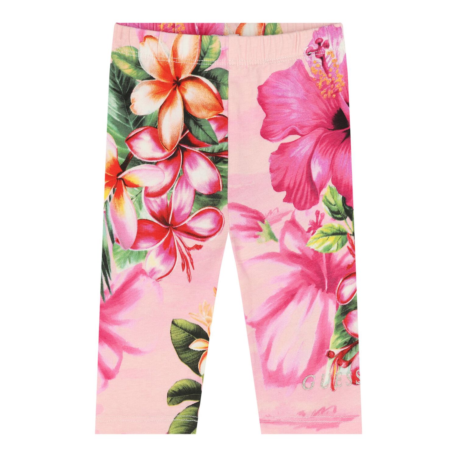 Baby Girls Pink Floral Logo Leggings Set, 1, hi-res