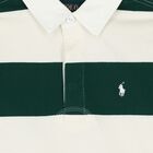 Boys Ivory & Green Striped Polo Shirt, 1, hi-res