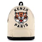 Beige Tiger Logo Backpack, 1, hi-res