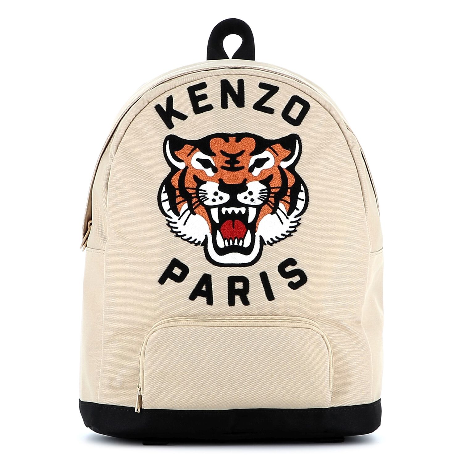 Beige Tiger Logo Backpack, 1, hi-res