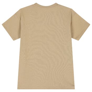 Boys Beige Logo T-Shirt