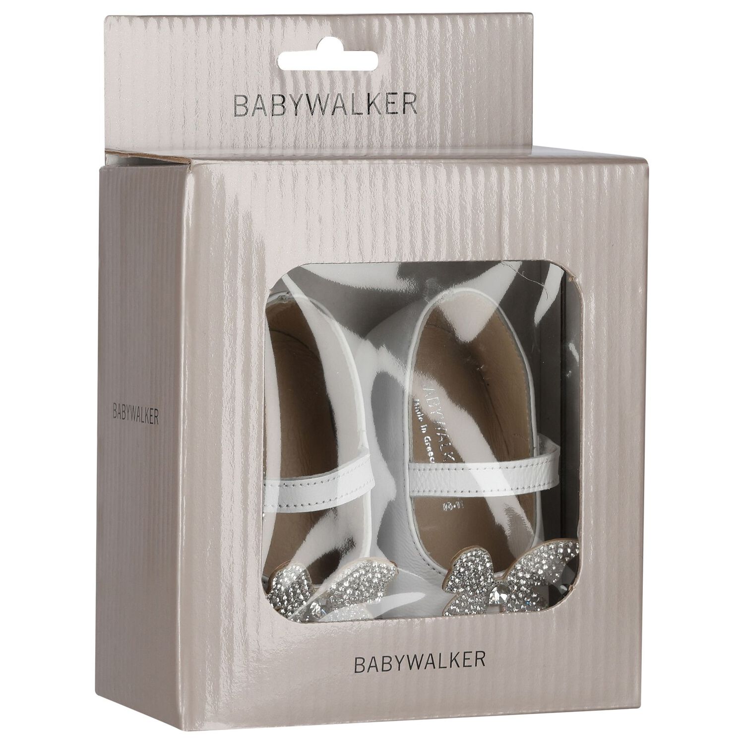 Baby Girls White Embellished Butterfly Shoes, 1, hi-res