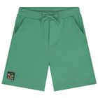 Boys Grey & Green Shorts Set, 1, hi-res