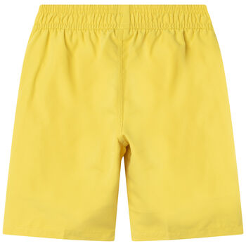 Boys Yellow Logo Swim Shorts