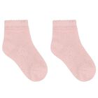 Younger Girls Ivory & Pink Socks ( 2-Pack ), 2, hi-res