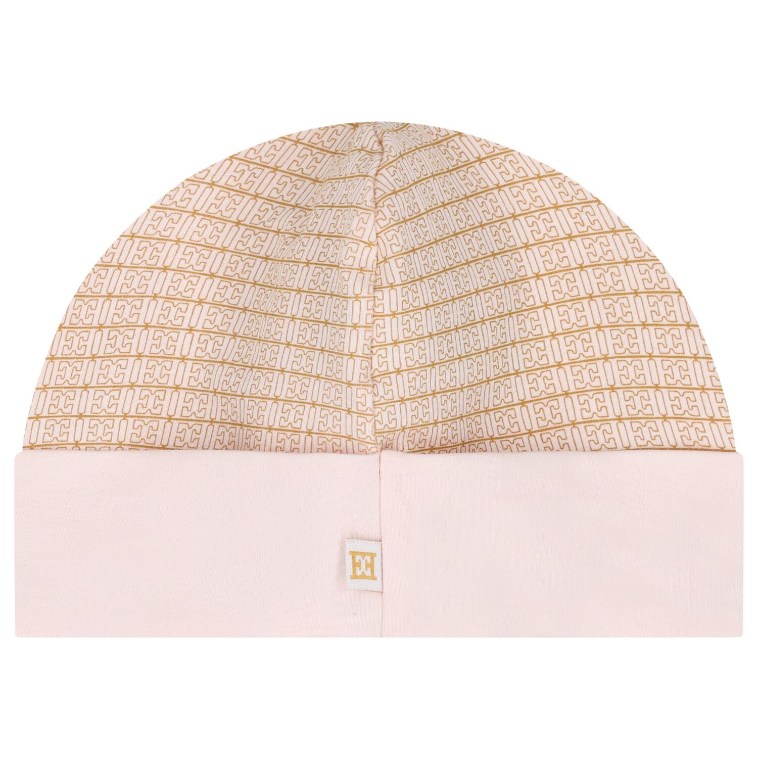 Baby Girls Pink & Beige Logo Hat, 2, hi-res