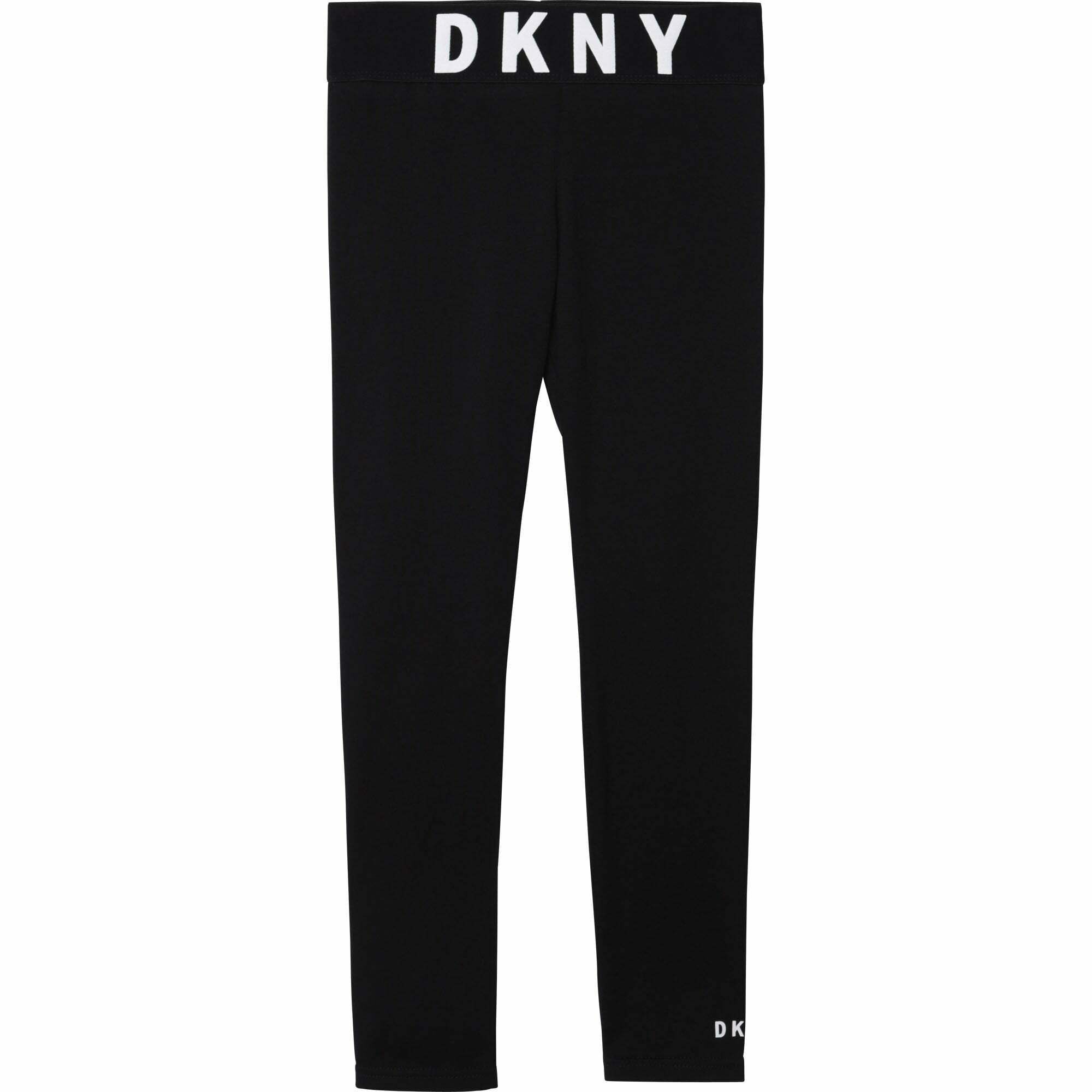 girls-black-logo-leggings/DKNY-D34994 