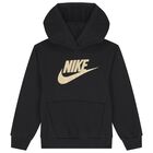 Boys Black Logo Hooded Top, 2, hi-res