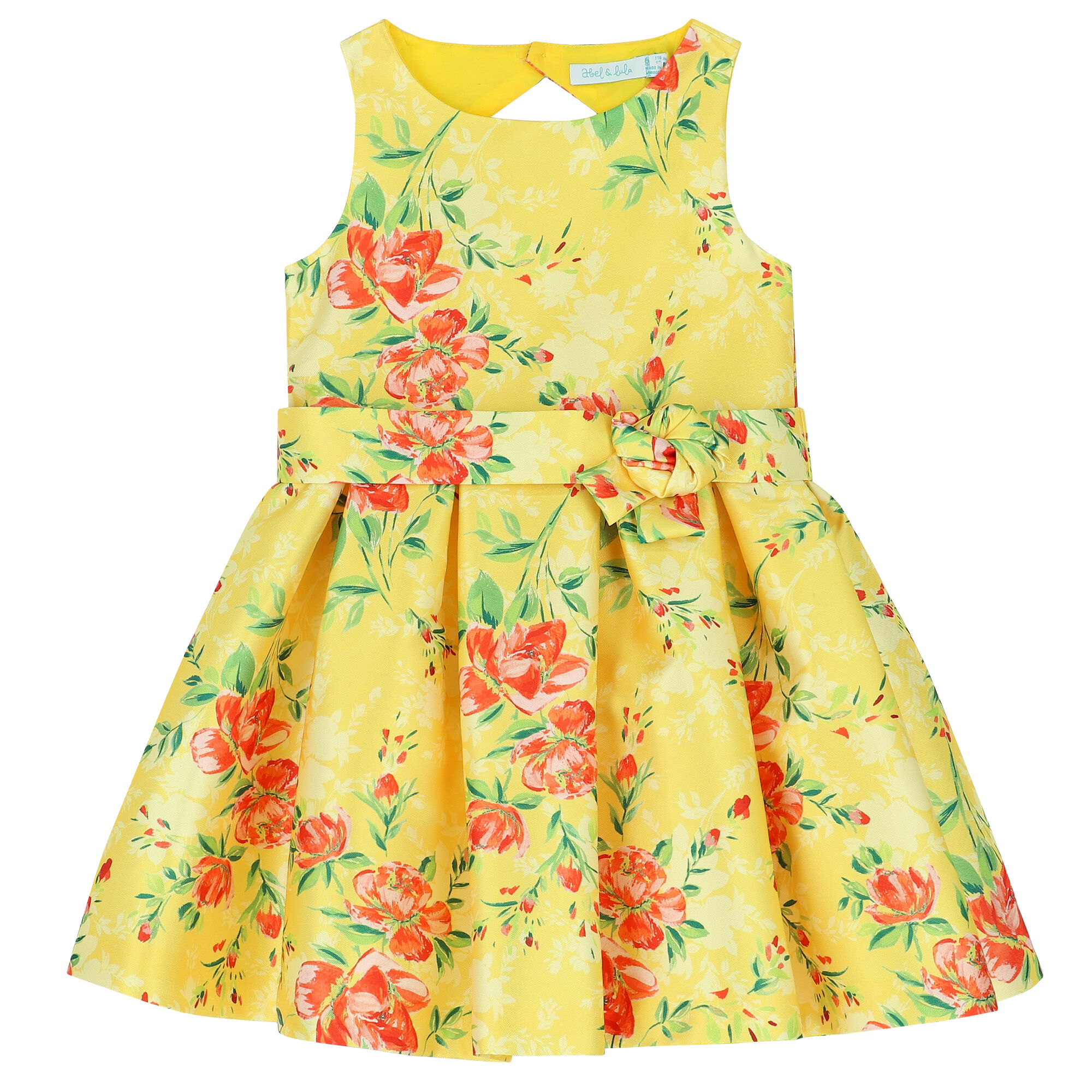 Girls yellow floral dress store